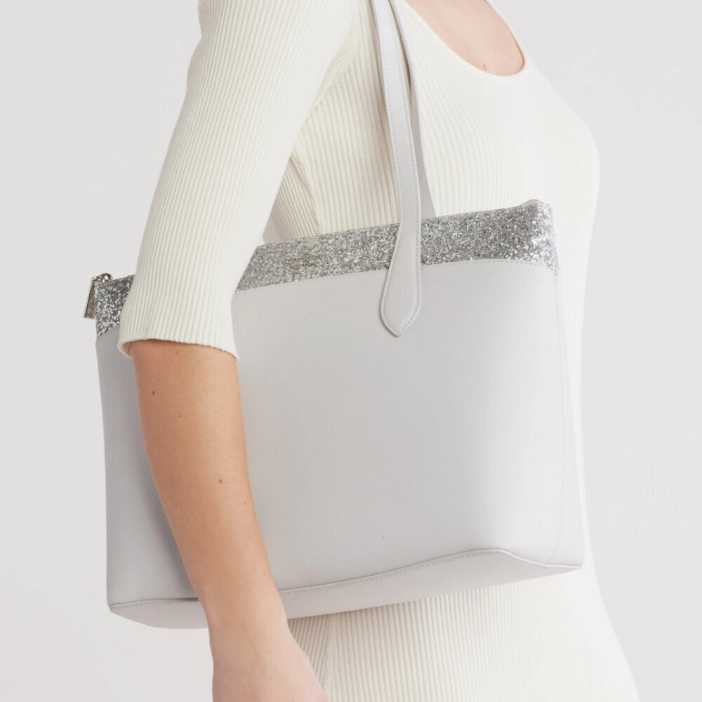 kate spade ♠️ Flash Tote Gray NWT - Picture 9 of 15